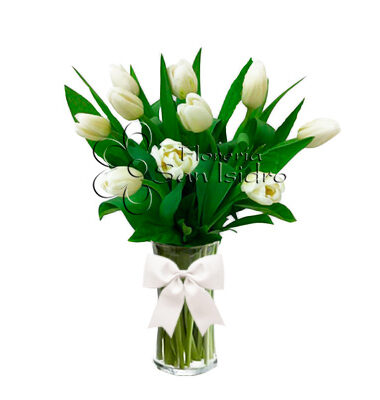 jarron-10-tulipanes-blancos-floreria-san-isidro