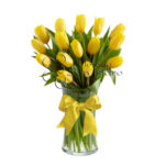 Jarrón 15 Tulipanes Amarillos
