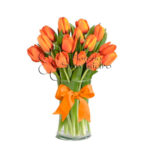 Jarrón 15 Tulipanes Naranjas