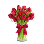 Jarrón 15 Tulipanes Rojos