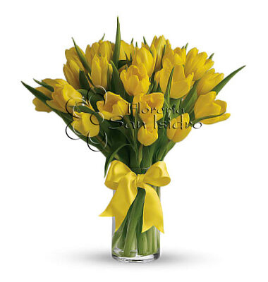 jarron-20-tulipanes-amarillos-floreria-san-isidro