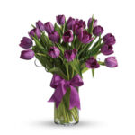 Jarrón 20 Tulipanes Morados