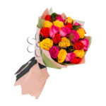 Ramo de 24 Rosas Multicolor