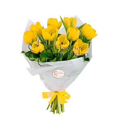 ramo-10-tulipanes-amarillos-floreria-san-isidro