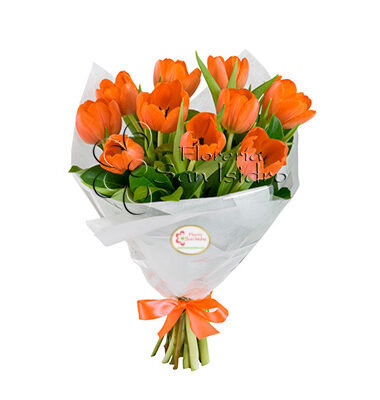 ramo-10-tulipanes-naranjas-floreria-san-isidro