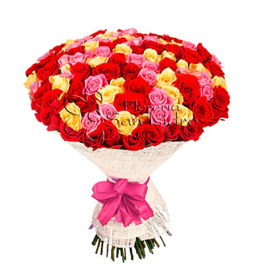 ramo-100-rosas-multicolor-floreria-san-isidro