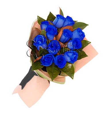 ramo-12-rosas-azules-floreria-san-isidro