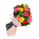 Ramo de 18 Rosas Multicolor