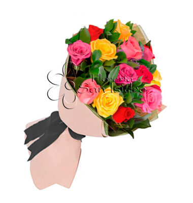 ramo-18-rosas-multicolor-floreria-san-isidro