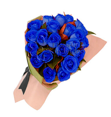 ramo-24-rosas-azules-floreria-san-isidro