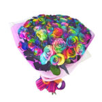 Ramo de 50 Rosas Arcoiris