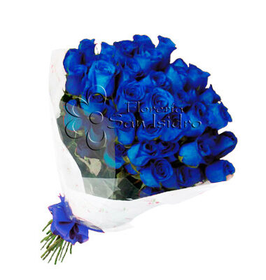 ramo-50-rosas-azules-floreria-san-isidro